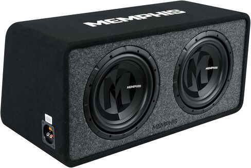 Memphis Audio Prxe12d1 1200 واط مزدوج 12 بوصة مضخم صوت تم تحميله + مربع العلبة 1 أوم in Saudi Arabia