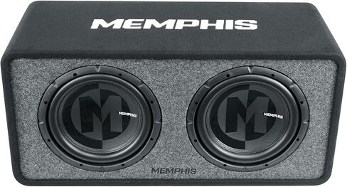 Memphis Audio Prxe12d1 1200 واط مزدوج 12 بوصة مضخم صوت تم تحميله + مربع العلبة 1 أوم in Saudi Arabia