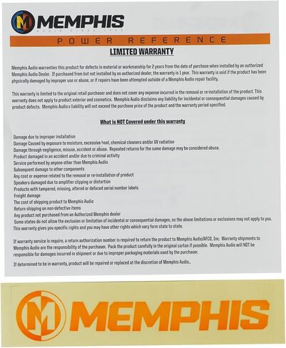 Memphis Audio Prxe12d1 1200 واط مزدوج 12 بوصة مضخم صوت تم تحميله + مربع العلبة 1 أوم in Saudi Arabia