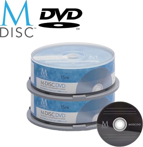 30 Pack Millenniata M-Disc DVD 4.7GB 4X HD 1000 Year Permanent Data Archival/Backup Blank Media Recordable Disc in Saudi Arabia