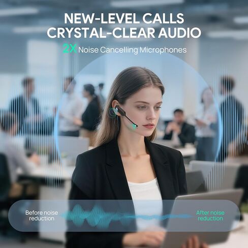 Yealink Wireless DECT Headset WH63 E2,Teams Certified,Single Ear (Mono) Convertible Headset,Connects to Desk Phone&Computer,Noise Canceling Microphone,3 Wearing Styles in Saudi Arabia