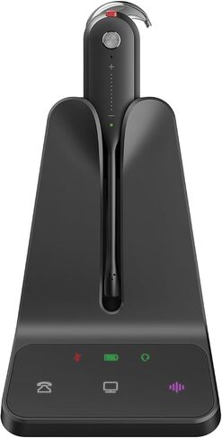 Yealink DECT Wireless Headset WH63 E2 UC, Zoom Teams Certified,Single Ear (Mono) Convertible Headset,Connects to Desk Phone&Computer,Noise Canceling Microphone,3 Wearing Styles in Saudi Arabia