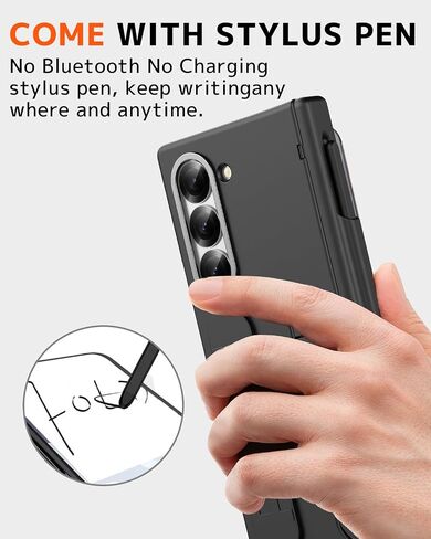 NINKI Transparent Strap for Samsung Galaxy Z Fold 7 Case with S Pen Holder & Stylus, Built-in Privacy Screen Protector & Hinge, Hard Kickstand Anti Spy Cover for Samsung Z Fold 7 Case with S Pen Clear in Saudi Arabia