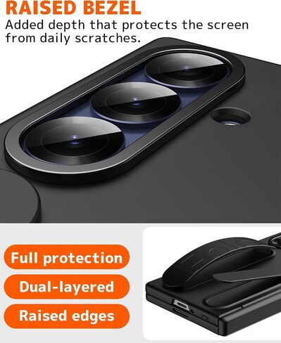 NINKI Transparent Strap for Samsung Galaxy Z Fold 7 Case with S Pen Holder & Stylus, Built-in Privacy Screen Protector & Hinge, Hard Kickstand Anti Spy Cover for Samsung Z Fold 7 Case with S Pen Clear in Saudi Arabia