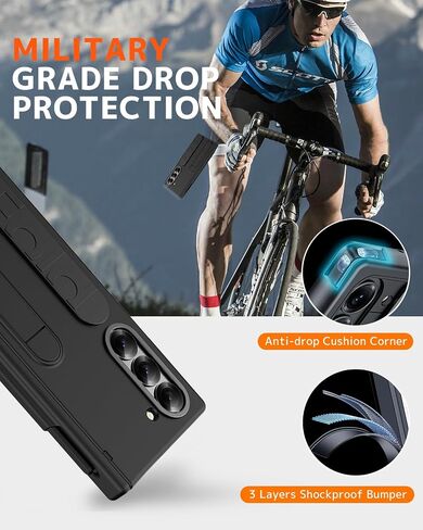 NINKI Transparent Strap for Samsung Galaxy Z Fold 7 Case with S Pen Holder & Stylus, Built-in Privacy Screen Protector & Hinge, Hard Kickstand Anti Spy Cover for Samsung Z Fold 7 Case with S Pen Clear in Saudi Arabia