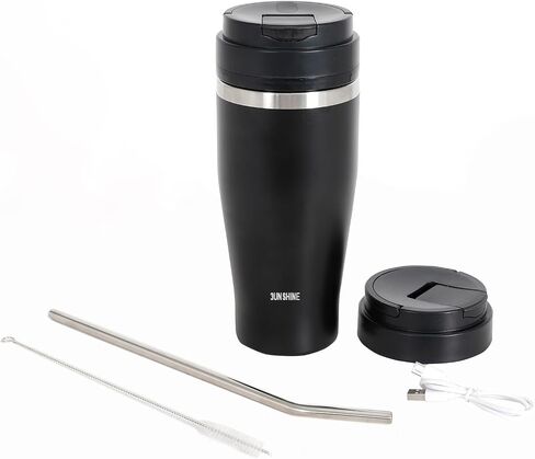 Ice Shave 2-in-1 Stainless Steel Vacuum Tumbler & Cordless Blender - 28oz, Leak Resistant, Cold 24Hrs/Ice 2 Days, 120 Watts with Waterproof Charging - For Smoothies, Home/Office/Car, White in Saudi Arabia