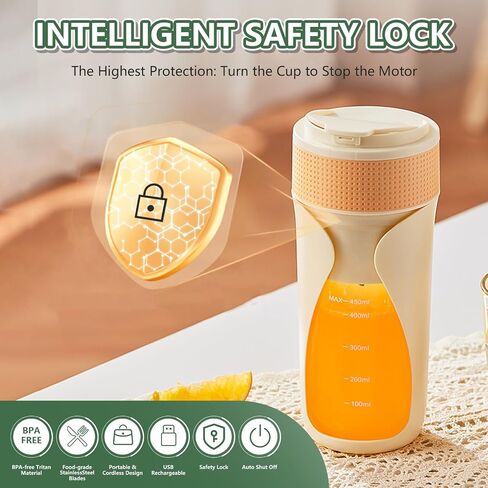 Cup Blender Cup 450 مل من الخلاط متعدد الوظائف مع سحق الثلج ، قوة قطع قوية مع 6 شفرات ، BPA خالية in Saudi Arabia