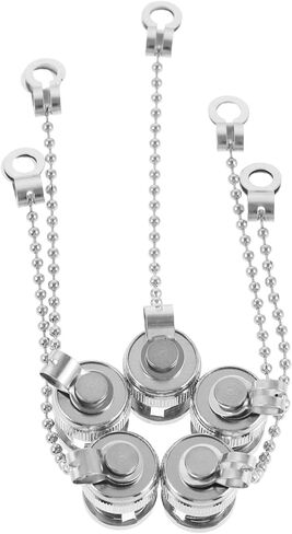 Magiclulu 5pcs قبعات الغبار مع أغطية موصل السلسلة لجاك الإناث وحماية الغبار العملية للموصلات سهلة تحمل وتخزين in Saudi Arabia