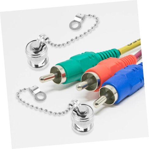 Magiclulu 5pcs قبعات الغبار مع أغطية موصل السلسلة لجاك الإناث وحماية الغبار العملية للموصلات سهلة تحمل وتخزين in Saudi Arabia