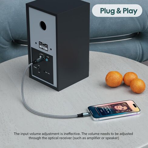 Adoreen Unidirectional USB C إلى Toslink Digital Optical Audio Cable 6 FT ، USB 2.0 Male to SPDIF Port Port Fiber Optic Adapter ، braided for TV/Soundbar ، Sony PS5 ، SPEAKER-NOT toslink to USB in Kuwait