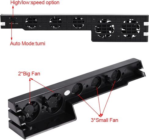 5 Fan Fan Cooler for Pro - Temperature Control System for Hot Gaming - Portable and Stylish Design for Gamers in Saudi Arabia