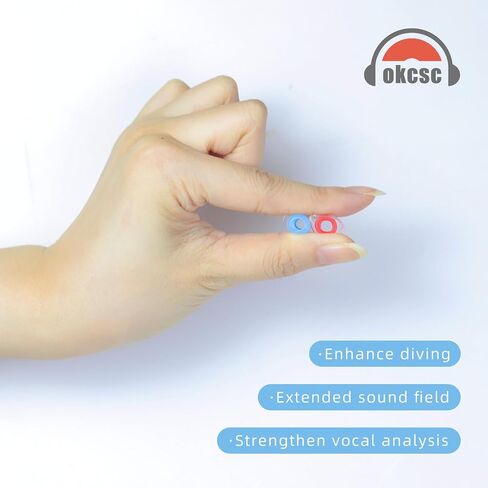 OKCCSC 2 قطع مجموعة سائل سائل سائل سائل الأذن ، مقابس الأذن رصاصة - حماية منخفضة السمع للدراسة ، والسفر ، ونوع الوعاء (1 أزواج/لتر/حمراء/لا سماع. in Saudi Arabia