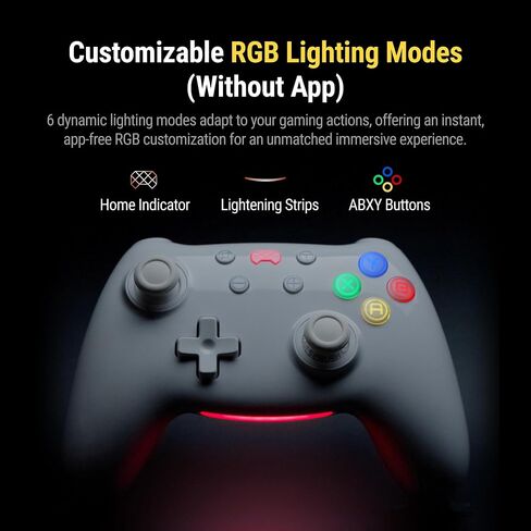 PB TAILS CRUSH Switch Controller with TMR Joysticks, Gaming Controller Compatible with Switch 2/PC/Steam/iOS/Android, Hall Effect Trigger, 6-axis Gryo, 1000Hz Polling Rate, RGB in Saudi Arabia