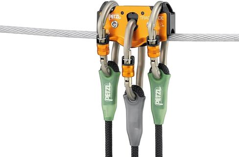 Petzl ، Trac Guide ، Pulley Optimal Pressure for Adventure Parks ، Orange ، Size ، Esisex-Compult in Saudi Arabia