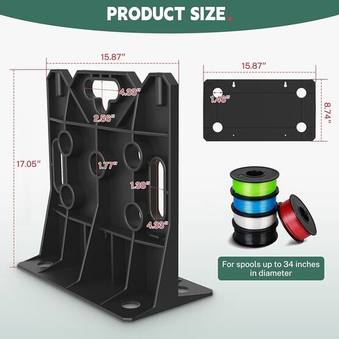 Multi Purpose Wire Dispenser Cable Wire Spool Rack Wire Spool Caddy Holds Spools Up to 34 Inches in Diameter Load Capacity 330 Pounds 1 Pair Black Heavy Duty Wire Spool Holder for Industrial Use in Kuwait