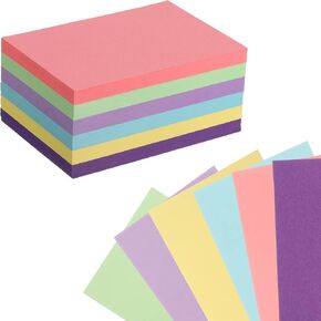Fainne 300 Pcs Blank Index Cards 180 Gsm Thick Card Stock Assorted Color Neon Blank Flash Cards Colorful Study Notecards for Organizing(5 x 8 Inch,Yellow Series)