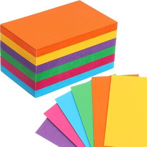 Fainne 300 Pcs Blank Index Cards 180 Gsm Thick Card Stock Assorted Color Neon Blank Flash Cards Colorful Study Notecards for Organizing(5 x 8 Inch,Yellow Series)