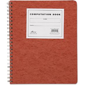 Ampad Computation Book, 4x4 Quad Ruled, 76 Sheets, 11-3/4" x 9-1/4"