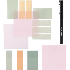 Mr. Pen- Transparent Sticky Notes, 200 pcs, Pastel Colors, See Through Sticky Notes, Sticky Notes Transparent, Sticky Notes Clear, Annotation Sticky Notes, Bible Sticky Notes, Sticky Notes for Books