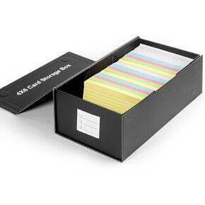 4x6 Index Card Holder Storage Box, Index Card Holder Organizer, 4x6 Recipe Card Box- 1 Pack