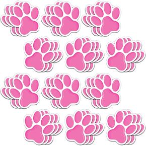 60 Pcs Mini Paw Prints Cutouts Accents Decor Bulletin Board Party Supplies for Kids Educational School Home(Black)