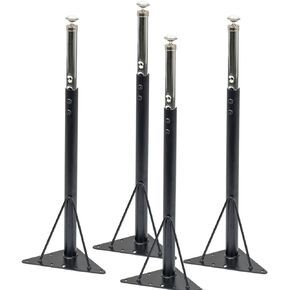 Classroom Activity Table Leg s- Pack of 4 - Adjustable Height Tubular Legs for Students of All Ages