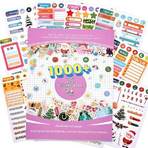 Monthly Celebrations Planner Stickers for Girls 24 Sheets Set of 1000+ Perfect Scrapbook Sticker Accessories to Enhance Your Daily Calendar and Planner Journaling
