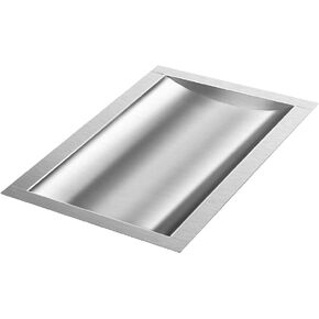 Marada 10L x 18W x2H Drop-in Deal Tray All Brushed 304 Stainless Steel Window Tray High Standard Flush Mount Cash Trays for Gas Stations, Banks, and Convenience Stores and Hospital