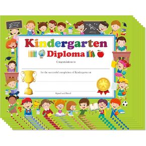 Yisong 35 Pieces Kindergarten Diploma Colorful Kindergarten Graduation Award Certificate Preschool 2025 Classroom Activities Certificate for Kids Students Teachers, 8.5 x 11 in(Cute Style)
