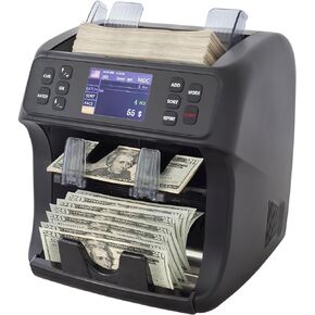 Money Counter Machine Mixed Denomination with Reject Pocket, DT800 Bank Grade Multi Currency Bill Counter, Serial Nb, 2CIS/UV/MG Counterfeit Detection, Value Counter, Sort & Print