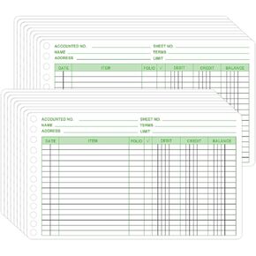 Ledger Sheets Ledger Paper for Bookkeeping Columnar Pad 5.5 x 8.5 Inch Ledger Books for Business Accounts Payable with Debit Credit Balance Columns