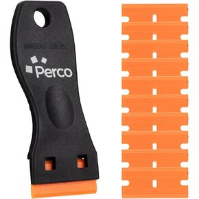 Perco Scraper with Plastic Razor for Removing Labels (Scraper w/Plastic Razor)