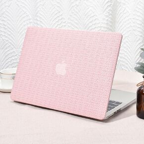 Seorsok Compatible for MacBook Pro 14 inch Case 2024-2021 M4 M3 Pro/Max A3112 A3185 A3401 A2918 A2992 M2 A2779 M1 A2442,Elegant Plastic Hard Shell Case Transparent Keyboard Cover,Grey Woven Fabric