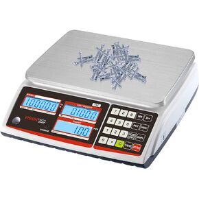 TVC-12 Counting Scale for Parts and Coins, Lb/Kg Switchable, 12lb Capacity, 0.0005lb Readability