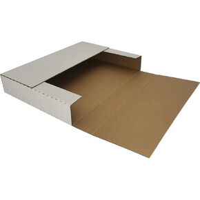 ROTCH 50 Pack Vinyl Record LP Shipping Mailer Boxes Perfect for Mailing Packing 12 inch Albums, 12.5x12.5x2'' in Height-Adjustable to Mail 1-6 LPs, White (EZ1212)