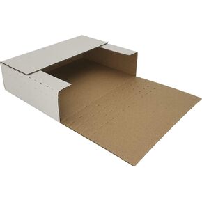 ROTCH 50 Pack Vinyl Record LP Shipping Mailer Boxes Perfect for Mailing Packing 12 inch Albums, 12.5x12.5x2'' in Height-Adjustable to Mail 1-6 LPs, White (EZ1212)