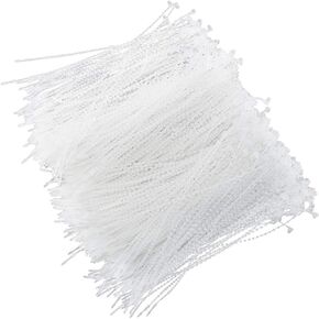1000PCS Adjustable Security Beaded Loop Tie Plastic Hand Wear Tag Rope Plastic Paper Prices Tag Fasteners