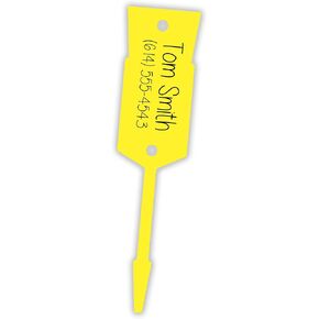 Yellow - Large Arrow Key Tags/ID Tags Light Weight Economy Tags - Size: 5"x 1 3/16" (1,000 Per Pack)