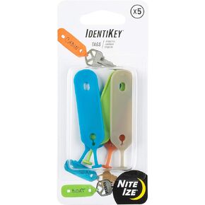 Nite Ize IdentiKey Tags, Quickly Identify Keys With Colorful, Durable Write-On Key Flags, Assorted, 1 Count (Pack of 1)
