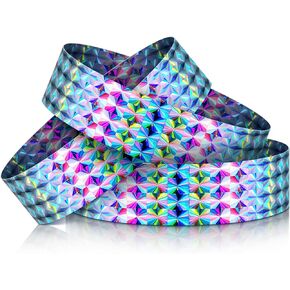500 Pack Holographic Plastic Wristbands Paper Wrist Bands Waterproof Wristbands for Events Neon Wristbands for Water Parks Concerts Festivals Party Conferences Security Admission