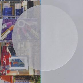 Frosted Clear Translucent 1.5" Circle Wafer Seal Tab Stickers 4,000 Per Roll in Kuwait