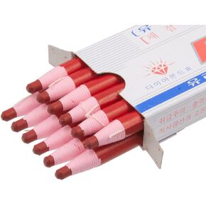 Peel-Off Red Grease Pencils/China Marker/wax pencil for Glass, Cellophane, Vinyl, Metal, Etc. (12 Pencils)