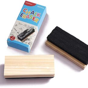 OSOPOLA Chalkboard Eraser - Campus Style Pine Wood Blackboard Cleaner Engravable College Styled DIY Gift