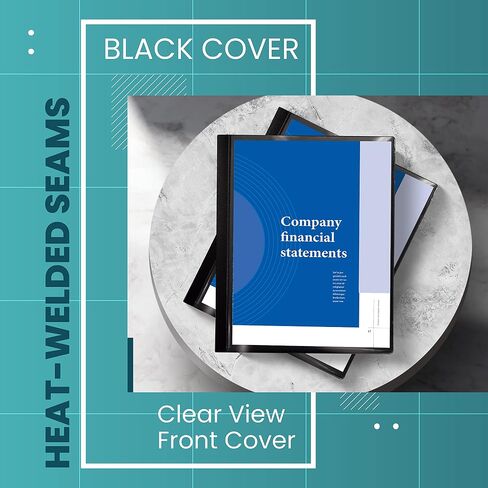 Better Office Products 60 Pocket Bound Black Presentation Book, with Clear View Front Cover, 120 Sheet Protector Pages, 8.5" x 11" Sheets, Art Portfolio, Durable Poly Covers, Letter Size (2 Pack) in Saudi Arabia