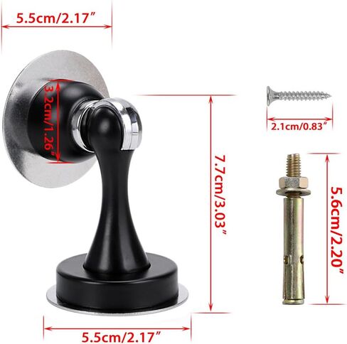 Sumnacon Sturdy Magnetic Door Stopper - Stainless Steel Door Stopper with Magnet for Wall Floor, Sturdy Magnetic Doorstop Holder with Adhesive Tape & Screws for Home Office, Gold in Saudi Arabia