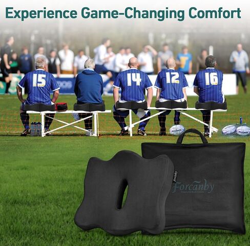 Seat Cushions for Long Sitting Office Chairs - Pressure Relief Seat Cushion, Sciatica & Back Support, Memory Foam Office Chair Cushion with a Storage Bag (Light Grey) in Saudi Arabia
