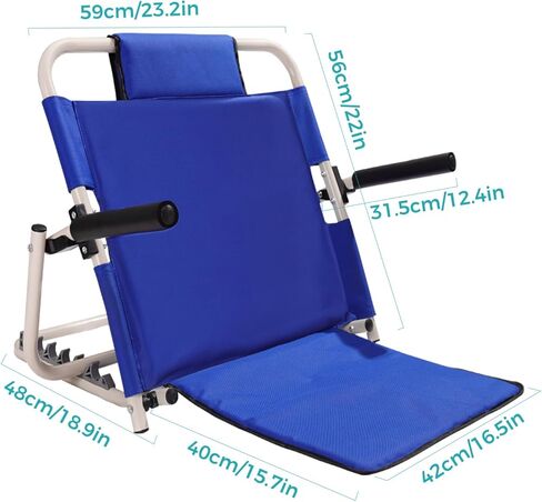 مسند ظهر سرير قابل للطي مع مسند للذراعين، مسند ظهر سرير قابل للتعديل للجلوس في السرير، كراسي سرير للجلوس في السرير للبالغين in Kuwait