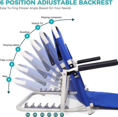 مسند ظهر سرير قابل للطي مع مسند للذراعين، مسند ظهر سرير قابل للتعديل للجلوس في السرير، كراسي سرير للجلوس في السرير للبالغين in Kuwait