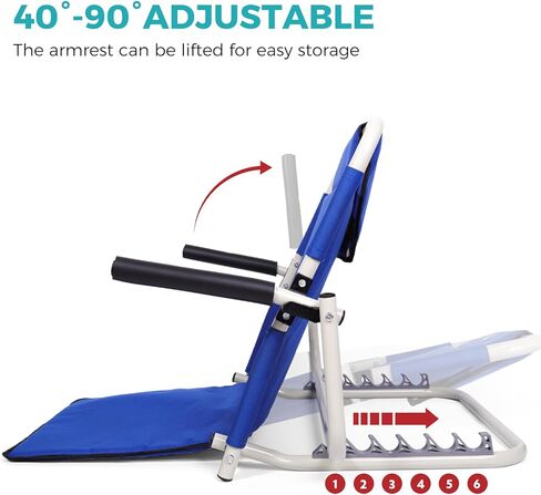 مسند ظهر سرير قابل للطي مع مسند للذراعين، مسند ظهر سرير قابل للتعديل للجلوس في السرير، كراسي سرير للجلوس في السرير للبالغين in Kuwait