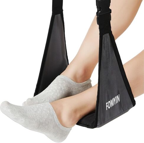 Airplane Footrest with No Feet Clashing Support Design, Portable Travel Foot Hammock to Relax Your Feet, Memory Foam Plane Foot Rest to Relieve Feet Soreness - Long Flights Essentials in Saudi Arabia